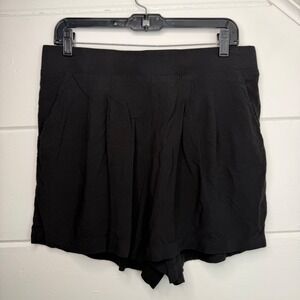 Torrid 0X Black Shorts Challis Pull On Stretch Waist XL Minimalist Flowy